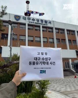 포대자루 유기견 현장 사진